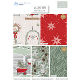 Bienvenue chez vous – Victoria Louise Lot de 5 Fat Quarters en coton biologique – 100 % coton pour le quilting et les loisirs créatifs